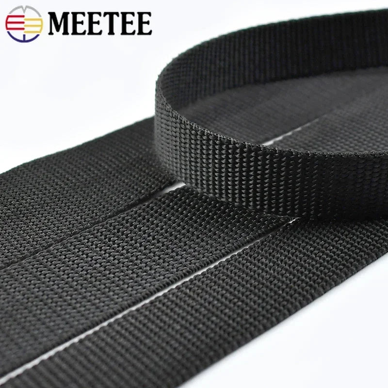 Nylon Gurtband 20-100mm Meterware schwarz für Rucksack Tasche DIY