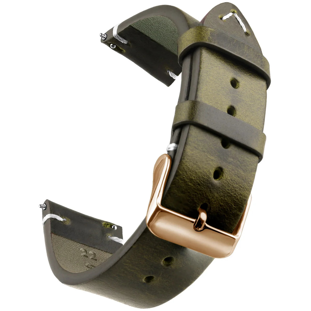 Wachs-Uhrenarmband aus echtem Leder mit Schnellverschluss in verschiedenen Größen