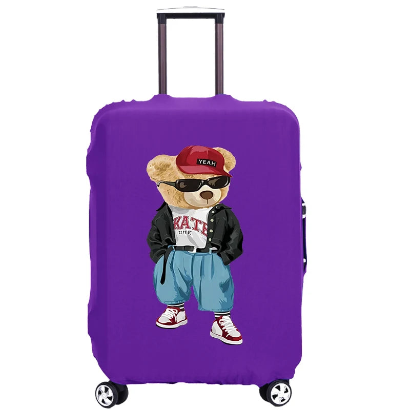 Elastische Koffer Schutzhülle mit Tierdruck für sicheres Reisen