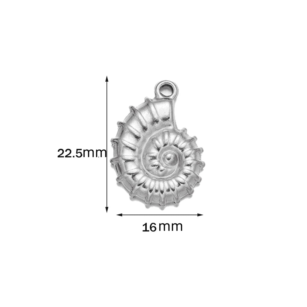 5er Set Edelstahl Charms Gold für Schmuckherstellung DIY Zubehör