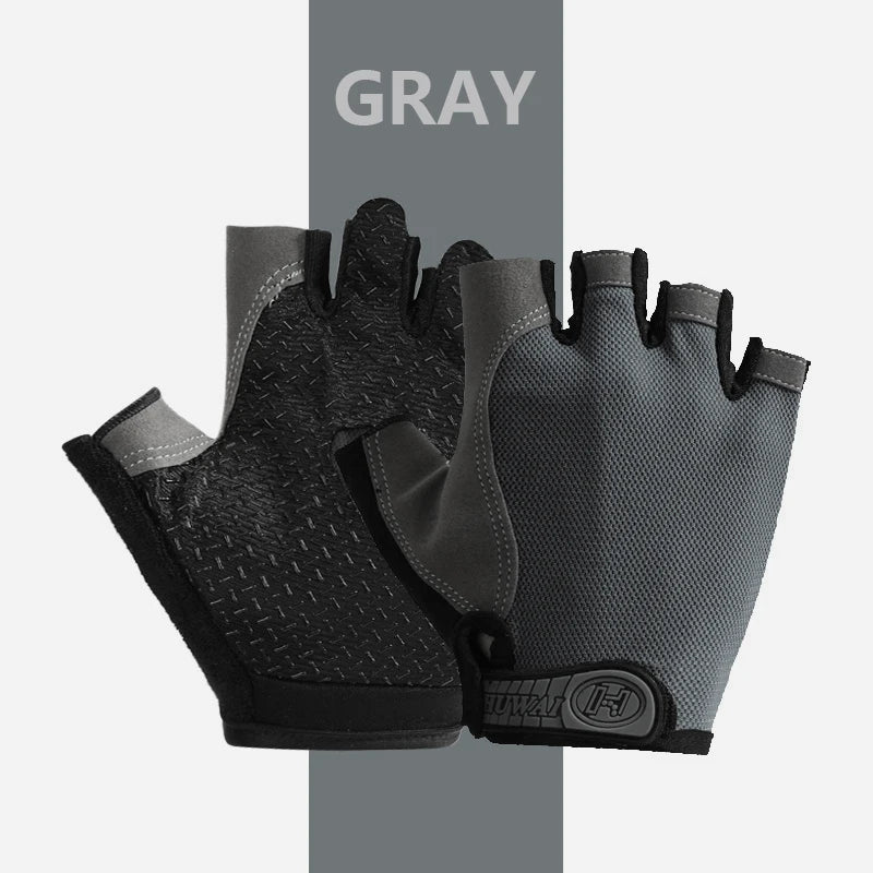 Maximaler Grip - Komfort: Fingerlose Gym Handschuhe unisex, atmungsaktiv - rutschfest