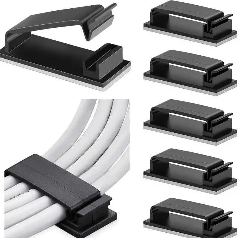 15 selbstklebende Kabelklemmen Kabel-Organizer für Büro, Zuhause, Auto
