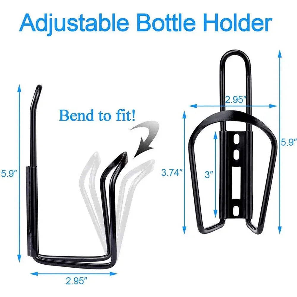 Leichter - robuster Fahrradflaschenhalter aus Aluminium – Schwarz, Rot, Blau, Gold