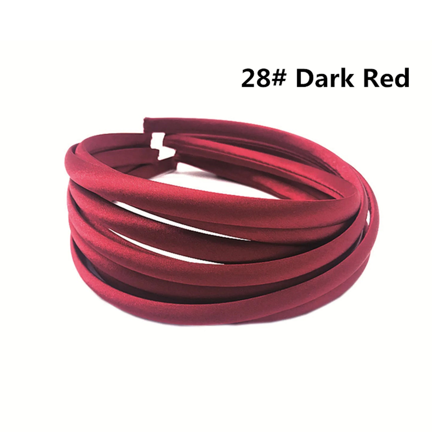 Stoffbezogenes Haarband 1 cm Breite Unisex 10/60 Stück bunte Farben