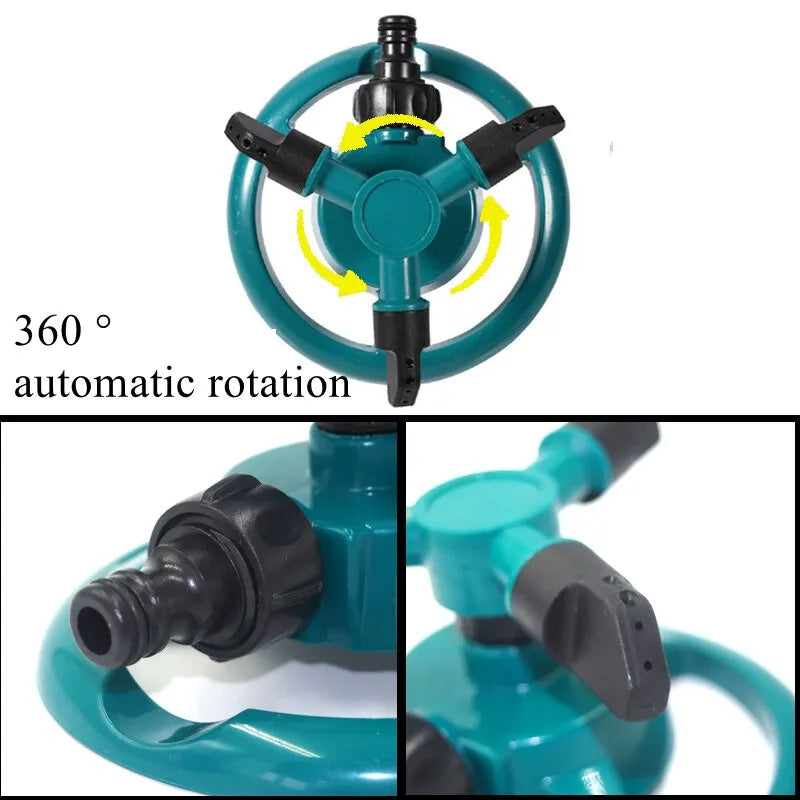 Effiziente 360° Sprinklerdüse Grün – Automatisch Rotierendes Gartenspray