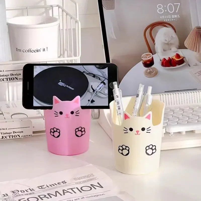 Niedlicher Cartoon Bleistift Organizer Kawaii Katze Pinselhalter Kinder
