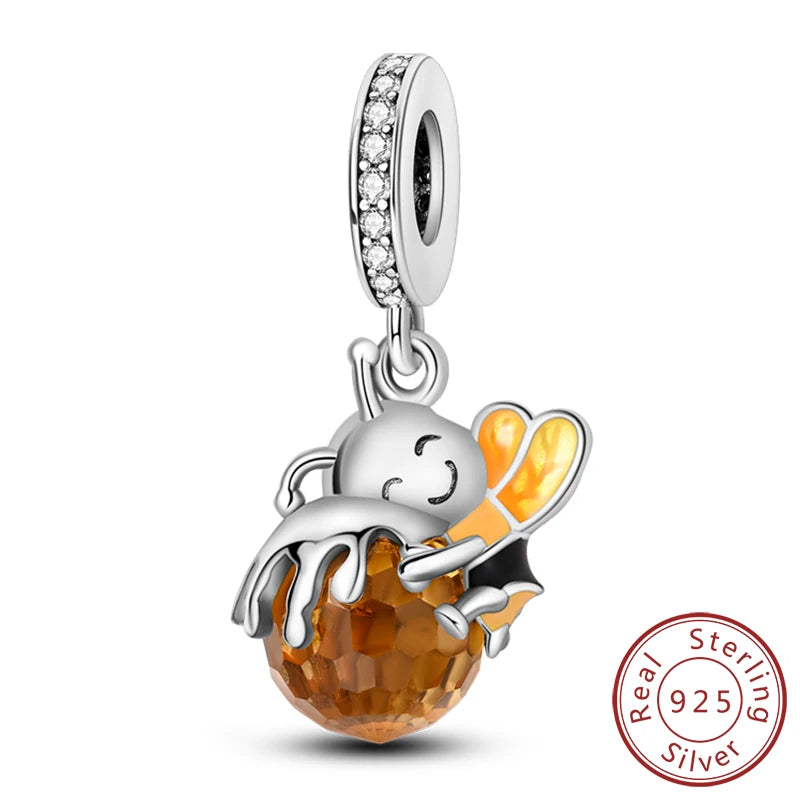 Funkelnder Schmetterlings-Charm aus 925 Sterlingsilber mit Zirkon – Elegant - Leicht