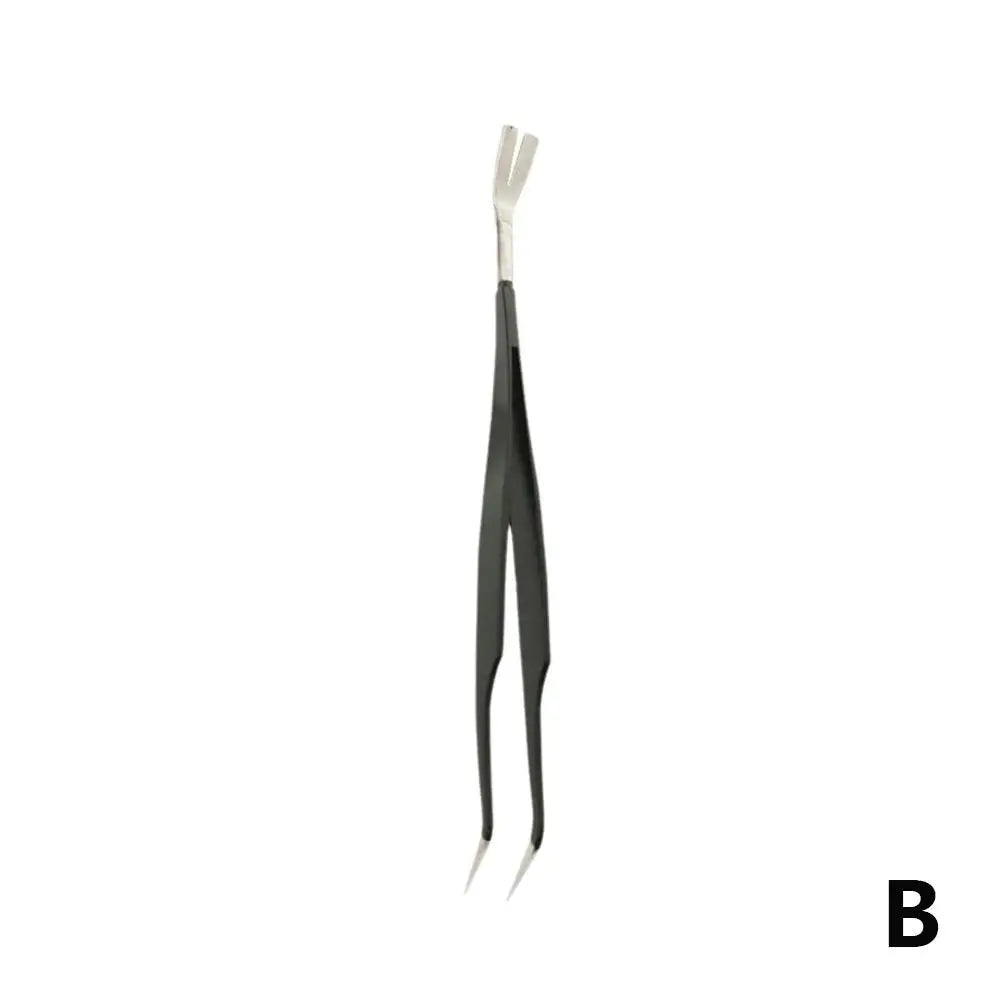 Sichere - schmerzfreie Zeckenentfernung: Robuste Stahl-Pinzette 17x2 cm