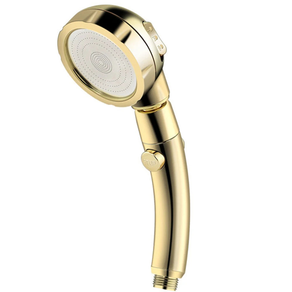 Luxuriöses Hochdruck-Duschkopf-Set Gold mit 3 Modi, Schlauch - Halter