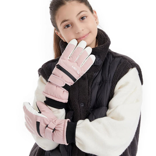 Kinder Winter Handschuhe Wasserdicht Warm für Ski und Outdoor Sport