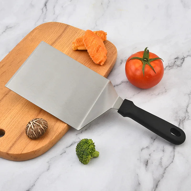 Vielseitiger Metall-Schaber für perfektes Wenden von Steak, Pizza & Pfannkuchen