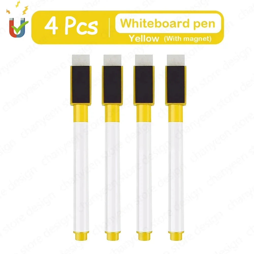 Magnetische Whiteboard-Stifte 4/8er Set – Löschbar, farbig - platzsparend
