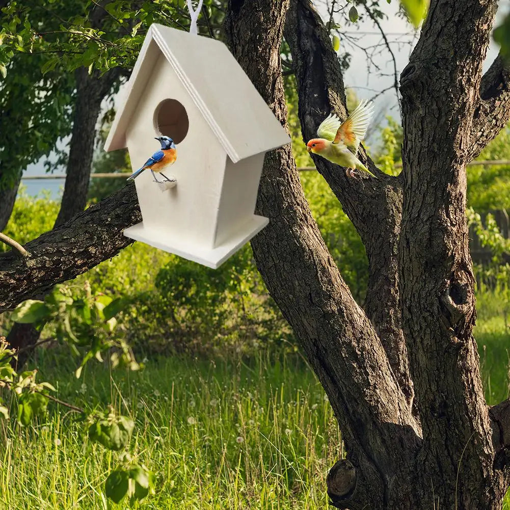 Wetterfestes Holz-Vogelhaus für kleine Vögel - Ideal zum Aufhängen