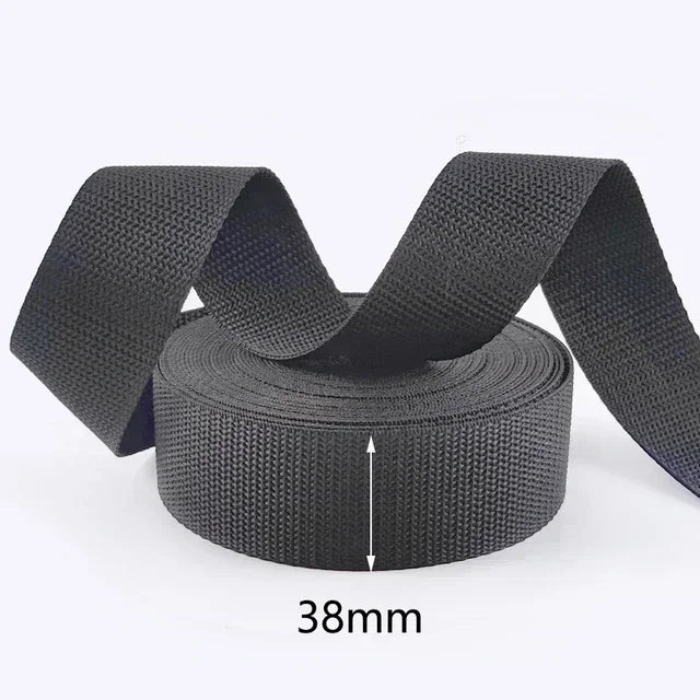 Nylon Gurtband 20-100mm Meterware schwarz für Rucksack Tasche DIY