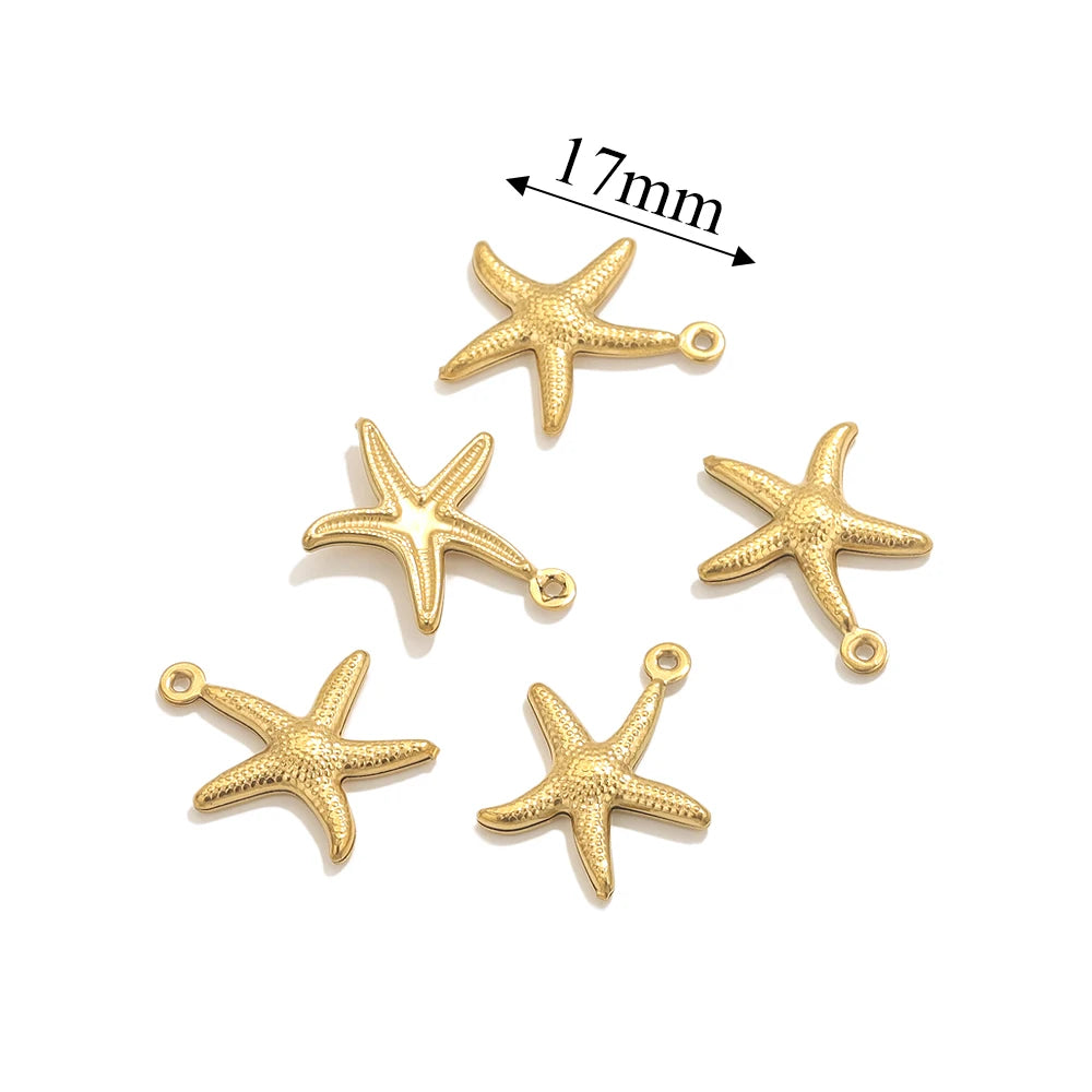 Maritime Edelstahl Gold Anhänger für individuelle Schmuckkreationen