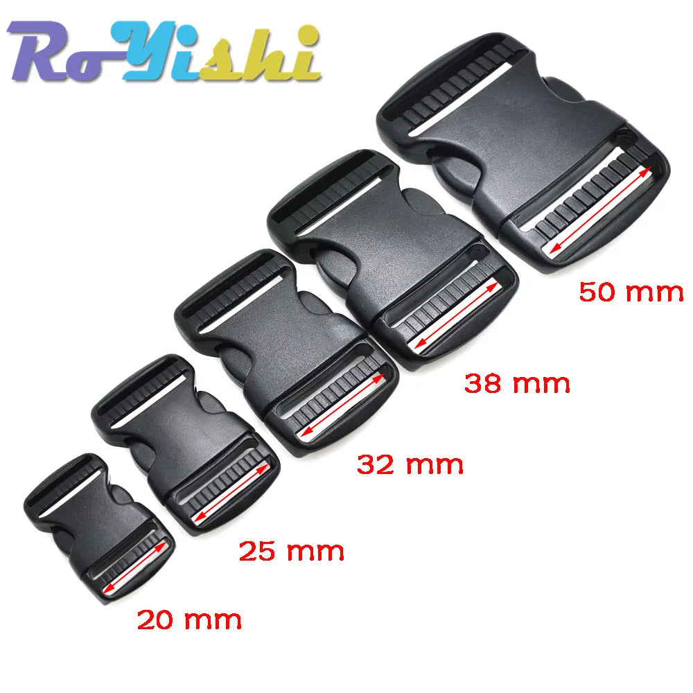 2er Set verstellbare Kunststoff Seiten-Schnallen 20-50mm – robust - vielseitig