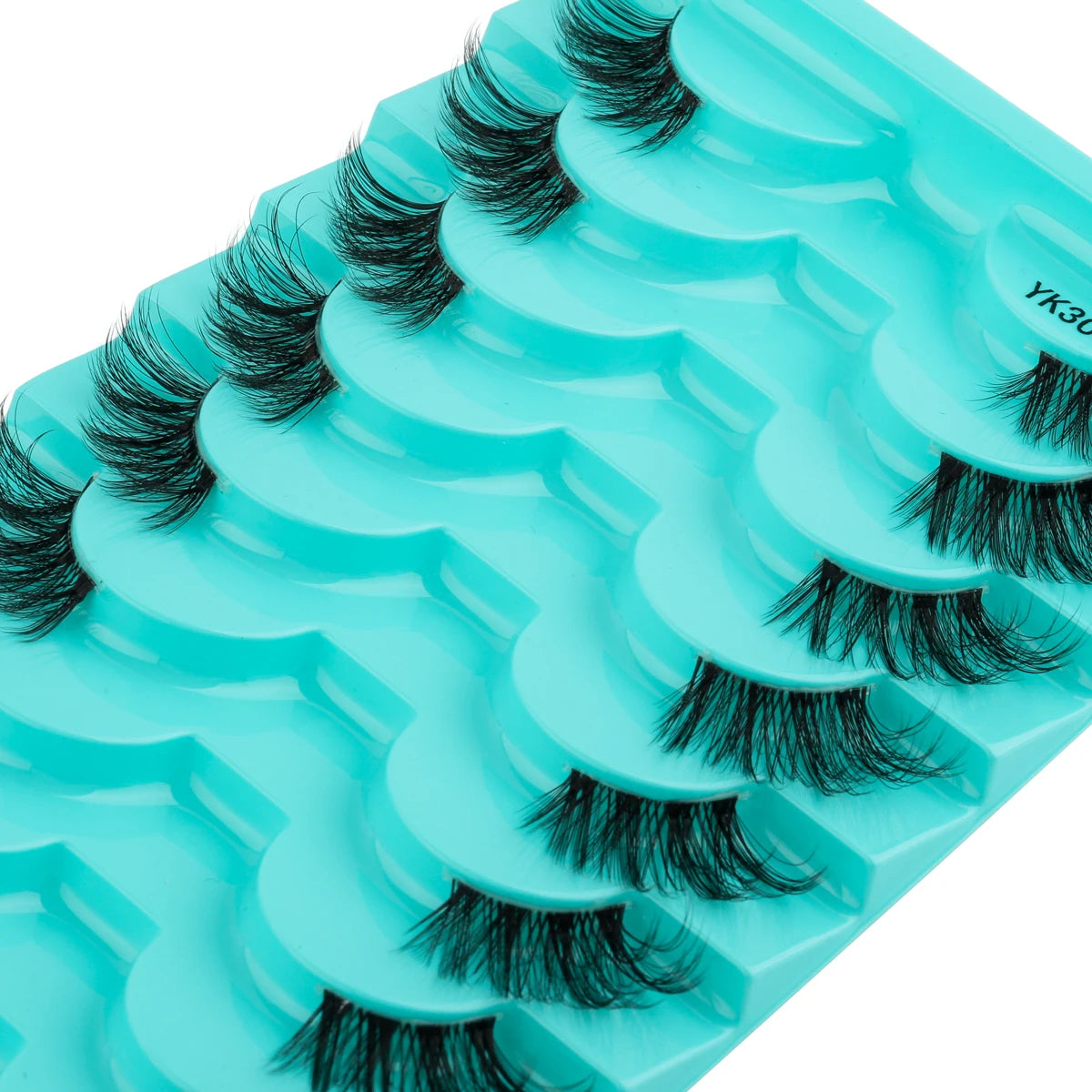 Natürliche, dramatische Katzenaugen-Wimpern – 3 oder 10 Paar halbe Wimpern schwarz