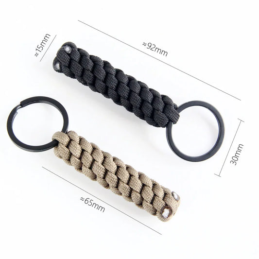 Paracord Schlüsselbund Outdoor – Taktisches geflochtenes Überlebensseil Zubehör