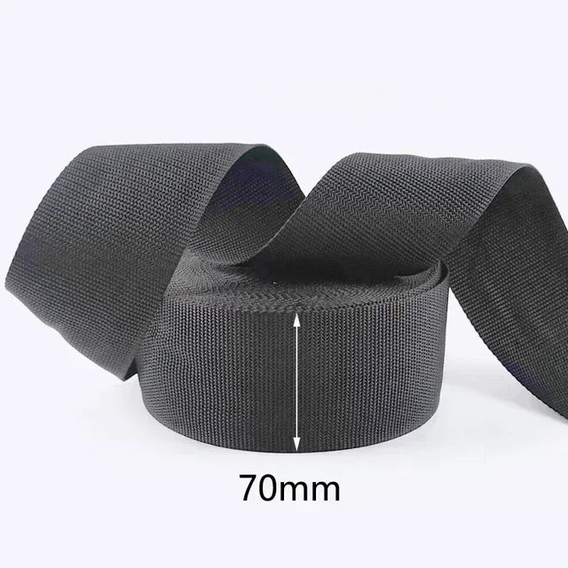 Nylon Gurtband 20-100mm Meterware schwarz für Rucksack Tasche DIY