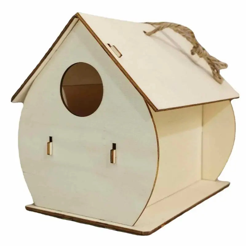 Hängendes Holz Vogelhaus für Garten mit rustikalem Design