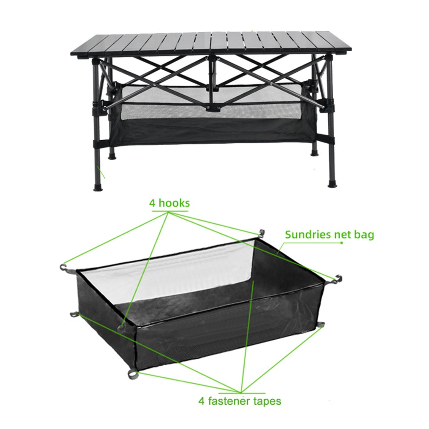 Camping Tisch Hängendes Netztasche Organizer für Outdoor Picknick Kochen