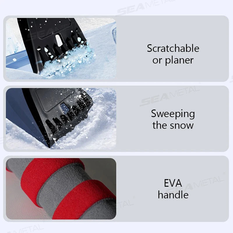 Robuster Auto-Eisschaber mit Schneeschaufel für winterliche Reinigung