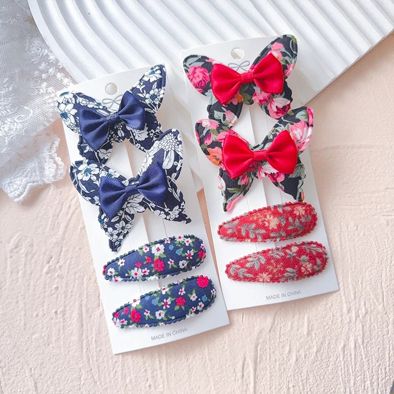 4-teiliges Set Schmetterling Haarklammern aus Polyester für Mädchen