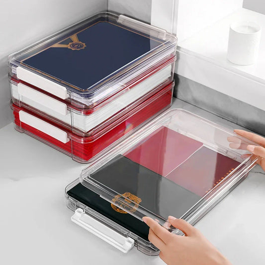 Transparenter Desktop Organizer für A4 Dokumente und Papiere