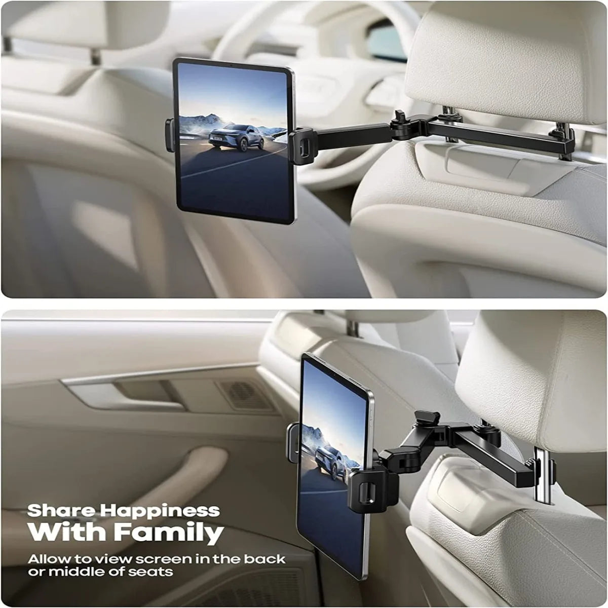 Flexible Auto-Tablet-Halterung 360° drehbar für 4,7–12,9 Zoll – stabil - sicher
