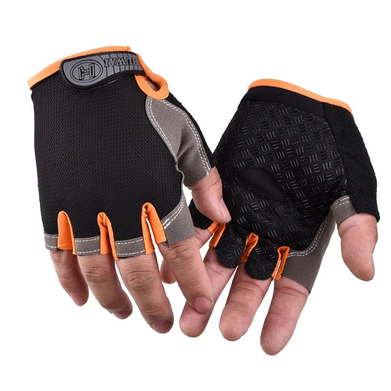 Unisex Halbfinger Fahrradhandschuhe atmungsaktiv rutschfest MTB Sommer