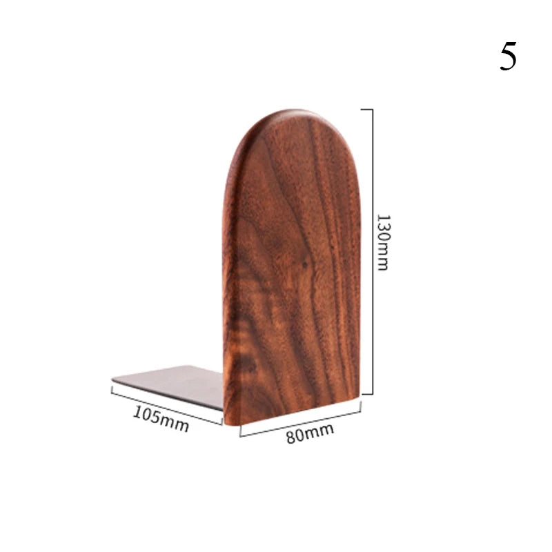 Natur Holz Buchstützen als Schreibtisch Organizer und Bücherhalter