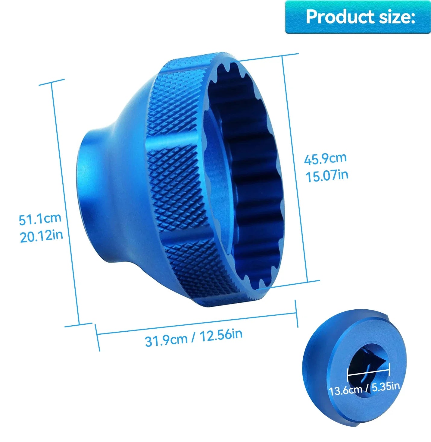 Präzises 16-Notch Tretlager-Entfernungswerkzeug aus CNC-Aluminium – robust - kompatibel