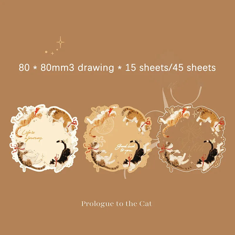 Geprägte Haftnotizen mit Katzenmotiv für kreatives Notieren und Markieren