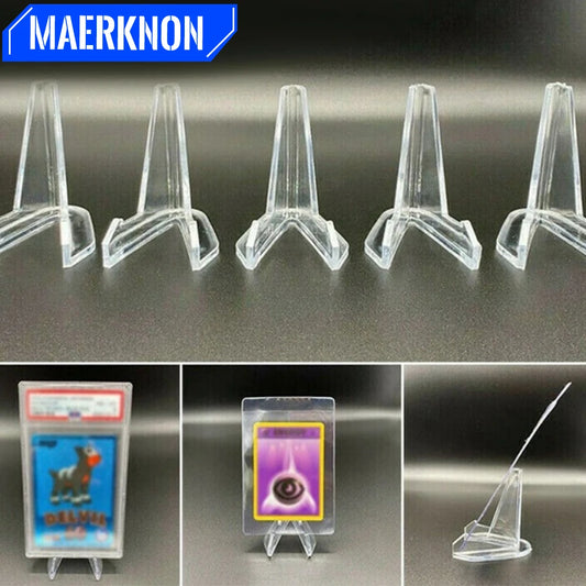 Set aus 10 transparenten Acrylständern für Münzen und Sammelkarten