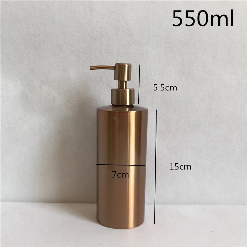 Hygienisch & robust: Flüssigseifenspender aus 304 Edelstahl, 250-550ml