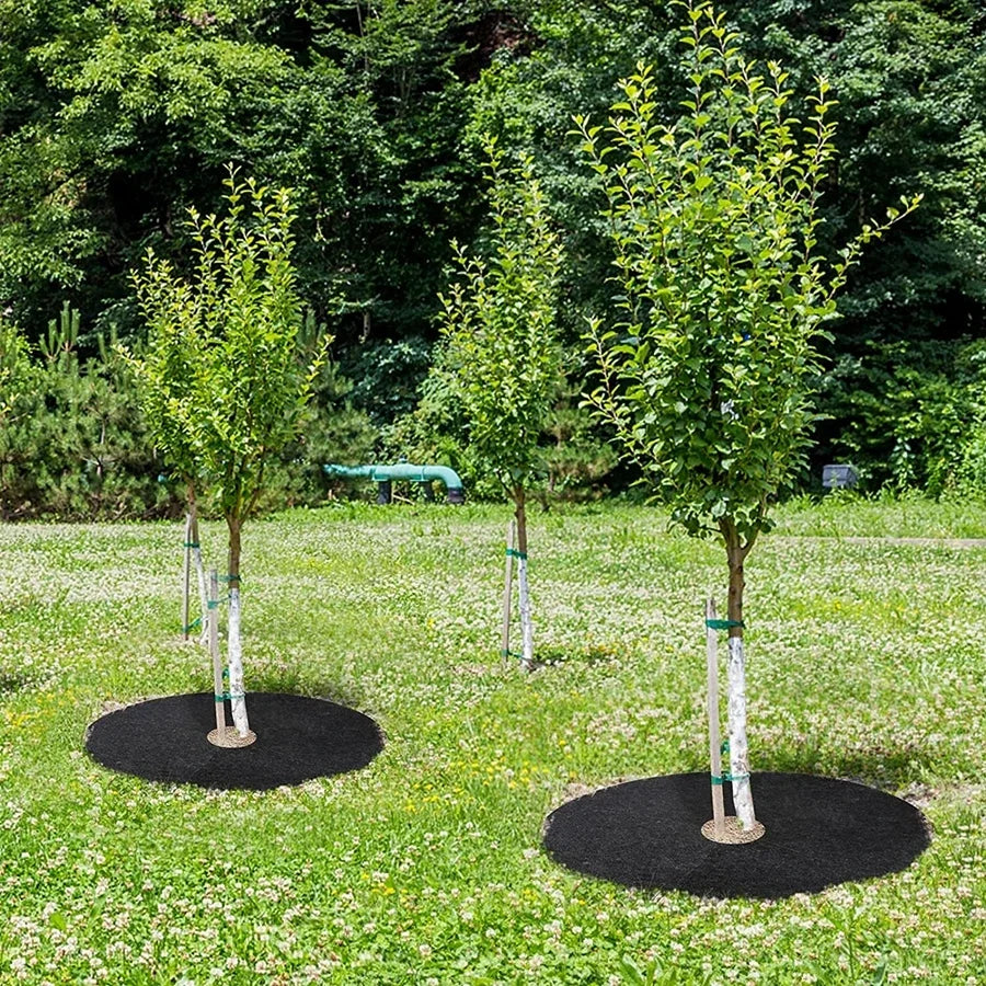 Vlies Baum Mulch Ring Unkrautbarriere – Effektiver Wurzel - Pflanzenschutz