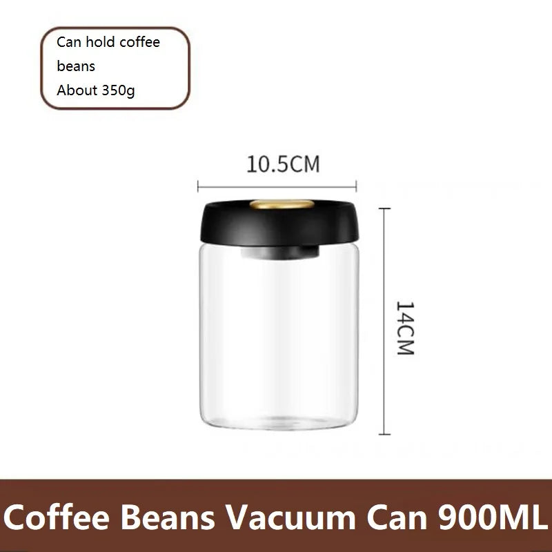 Frischegarantie für Kaffeebohnen: 501ml Vakuum-Glasbehälter, umweltfreundlich