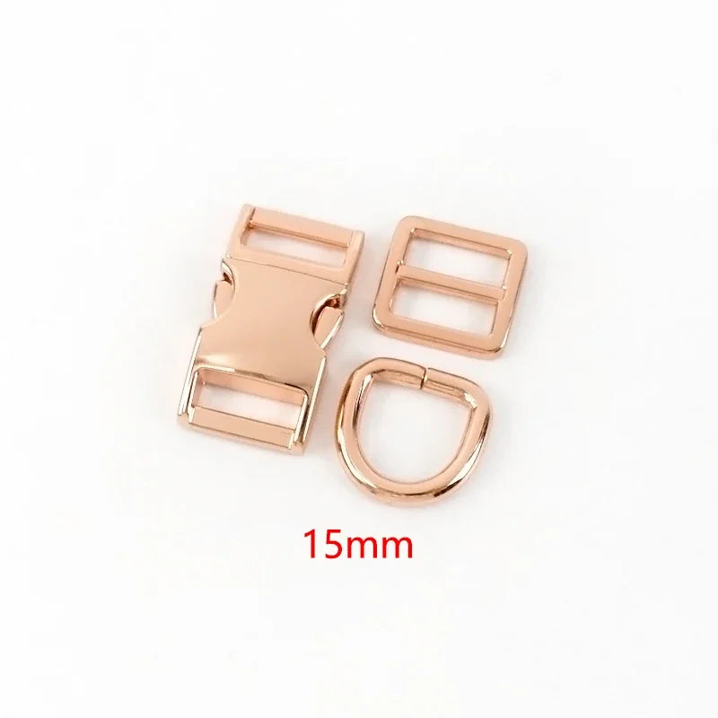 Roségold Metall D-Ring Schnallen 15-38mm für Tasche Gürtel DIY 1/2 Sets