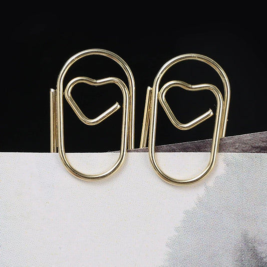 Kreative Mini Herz Büroklammern Lesezeichen Notizbuch Deko Metall Clip