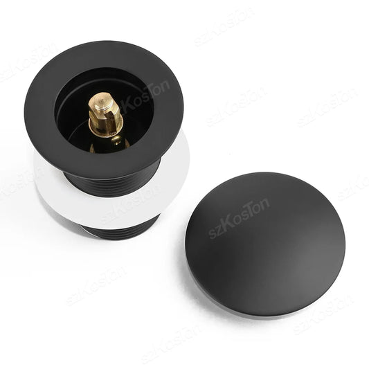 Pop-Up Waschbecken Stopper aus Messing – mit oder ohne Überlauf, farbig