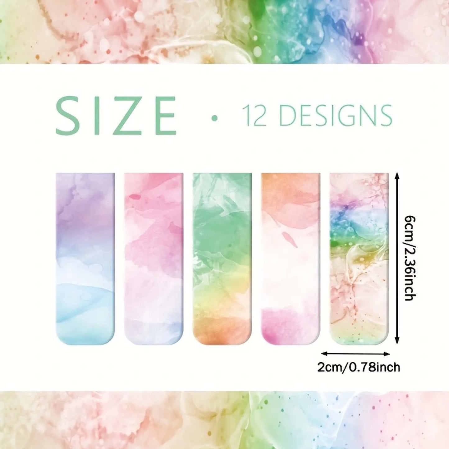 Magnetisches Lesezeichen Set mit künstlerischer Tintenillustration