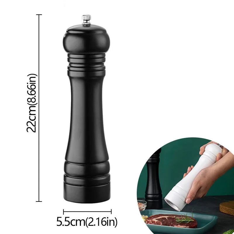 Manuelle 8 Zoll Holz Salz und Pfeffermühle mit Keramikmahlwerk