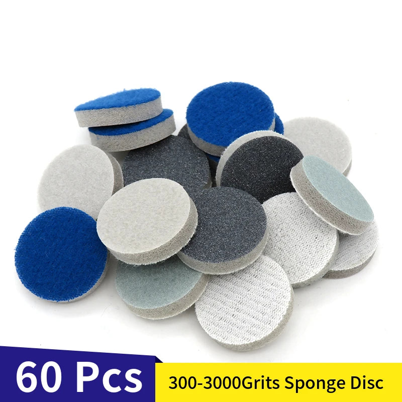 Schwamm Schleifscheibe 25mm Klettverschluss Set Polieren Schleifen