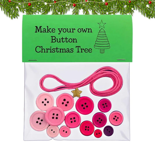 Materialpaket DIY Weihnachtsknopf Bastelset für festliche Anhänger