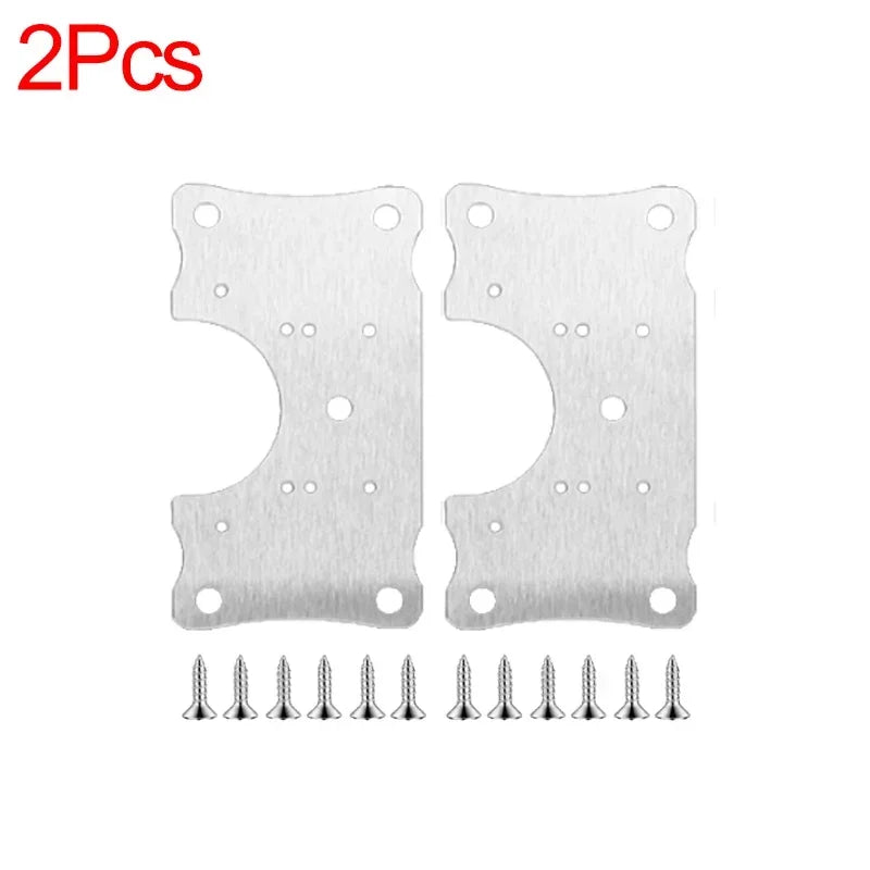 Edelstahl Scharnier Reparaturplatte – Robust und Vielseitig für Möbel