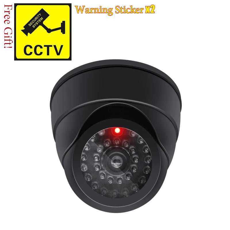Realistische schwarze Dummy CCTV-Kamera mit blinkender LED – Abschreckung pur