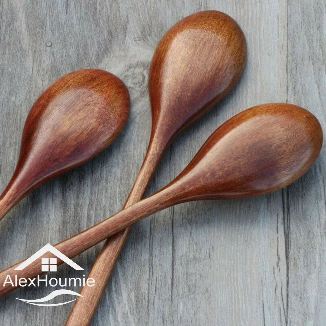 Umweltfreundliches 6er Naturholz-Löffelset 9 – Vielseitig - stilvoll kochen