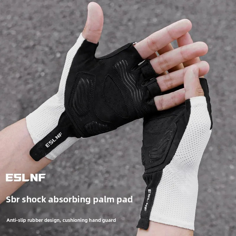 Atmungsaktive halbfinger Rennradhandschuhe für Herren und Damen mit Polster
