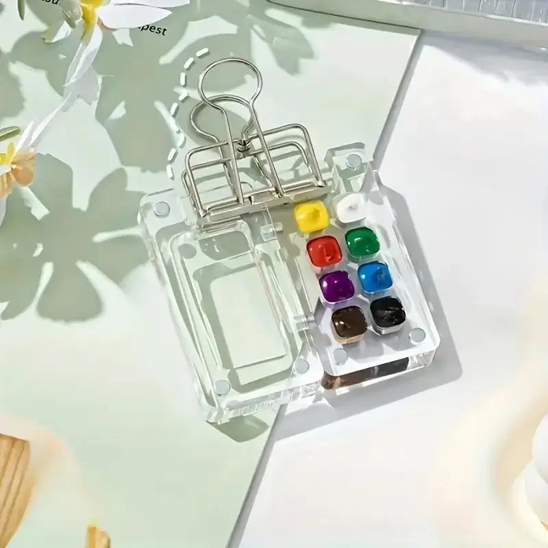 Tragbares Mini Aquarell Farbbox Set mit Skizzenbuch und PE-Palette