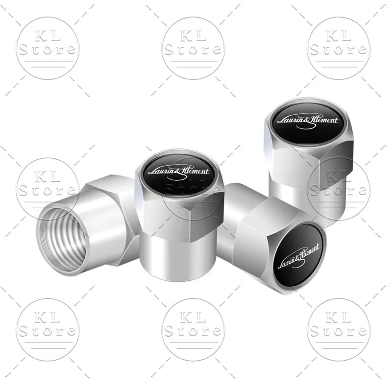4er Set Rad Reifen Ventilkappen Air Stem Caps mit Staubschutz und Logo